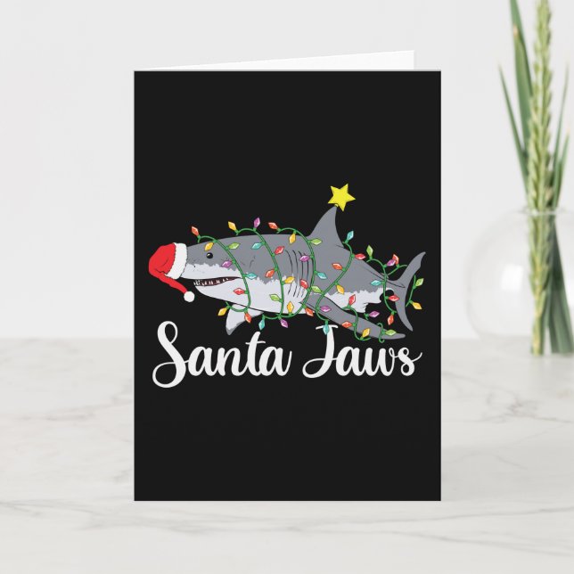 Cartão Natal Santa Jaws (Frente)