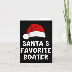 Cartão Natal Santas Boater Favorito Engraçado Boat Pajama