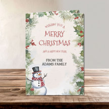 Natal Snowman Holly Fir e Snow Scense Family