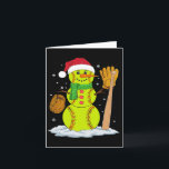 Cartão Natal Snowman Softball Pitcher Rapazes Crianças<br><div class="desc">Natal Snowman Softball Pitcher Rapazes Crianças Adolescentes Xmas</div>