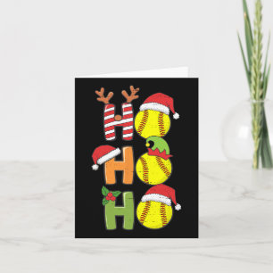 Cartão Natal Softball Ho Ho Ho Softball Xmas Me Esportes