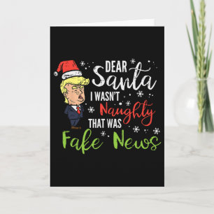 Cartão Natal Trump Querido Papai Noel Notícias Falsas Div