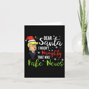 Cartão Natal Trump Querido Papai Noel Notícias Falsas Div
