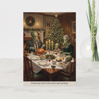 Cartão Natal Vintage Cthulhu Eldritch