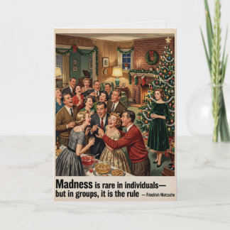 Cartão Natal Vintage Nietzsche Sarcástico