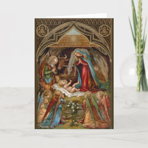 Cartão Natal Vitoriano Natividade