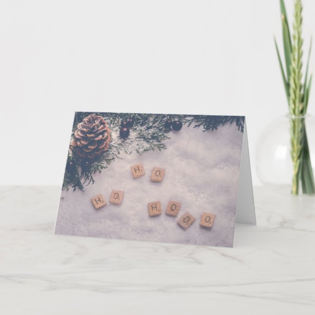 Cartão Natal Xmas Ho Ho Ho Divertimento e Jogos Whimsic (Frente)