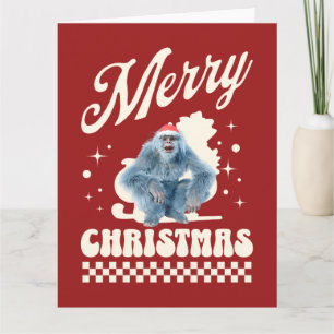 Cartão Natal Yeti Divertido Humor de Férias