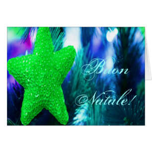 Cartão Natale Natale Green Christmas Star I