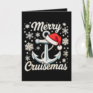Cartão Natalina Cruisemas Âncora Chapéu do Papai Noel Nat