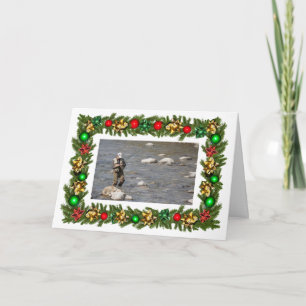Cartão Natalina "Fishmas" Personalizada de Pesca com Isca
