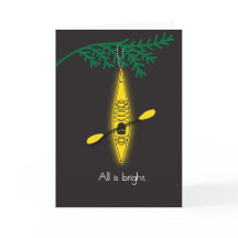 cartão natalino kayak "Tudo está brilhante"