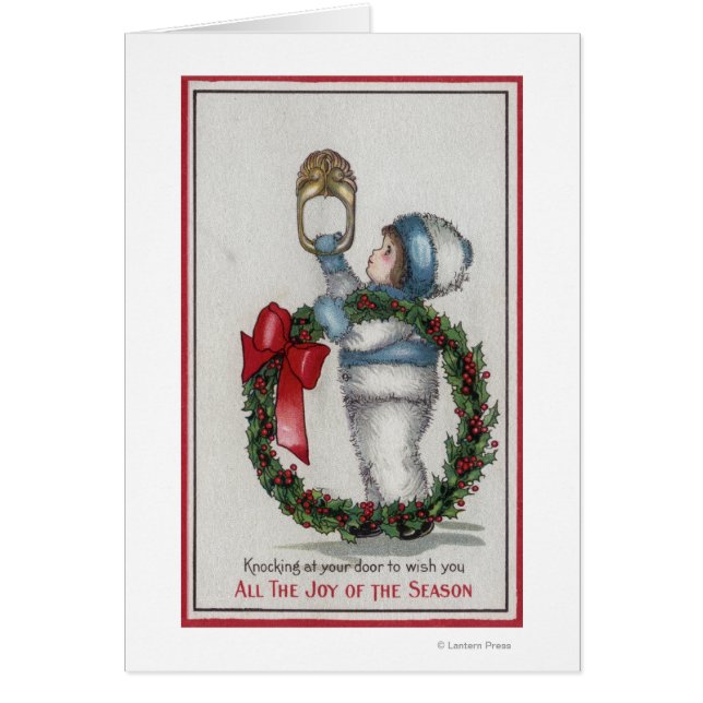 Cartão NatalKid segurando o banho (Frente)