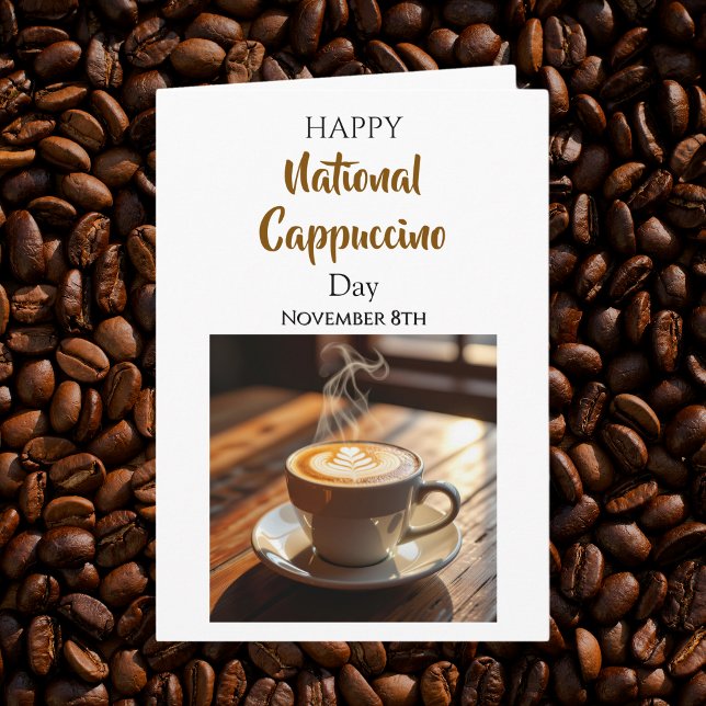 Cartão National Cappuccino Day | November 8th (Criador carregado)