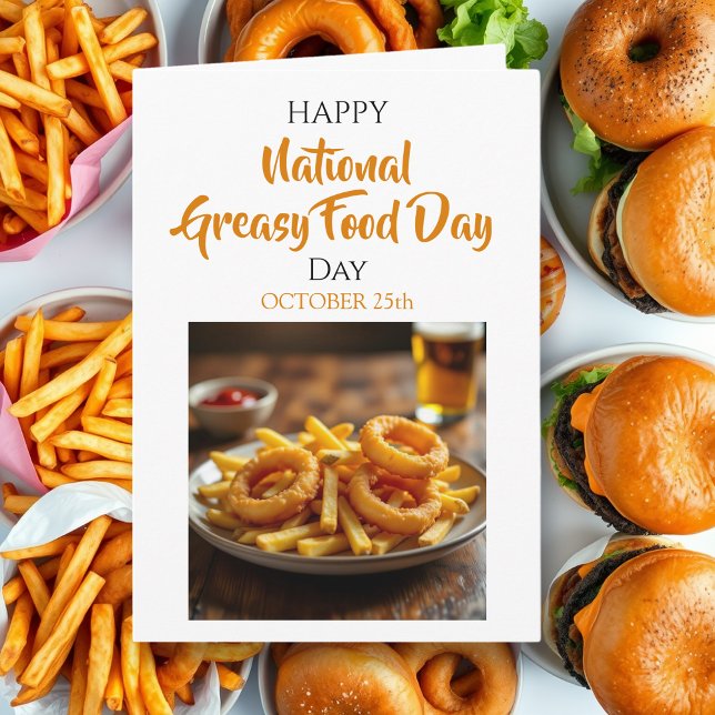 Cartão National Greasy Foods Day | October 25th (Criador carregado)