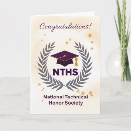 Cartão National Technical Honor Society Congratulations