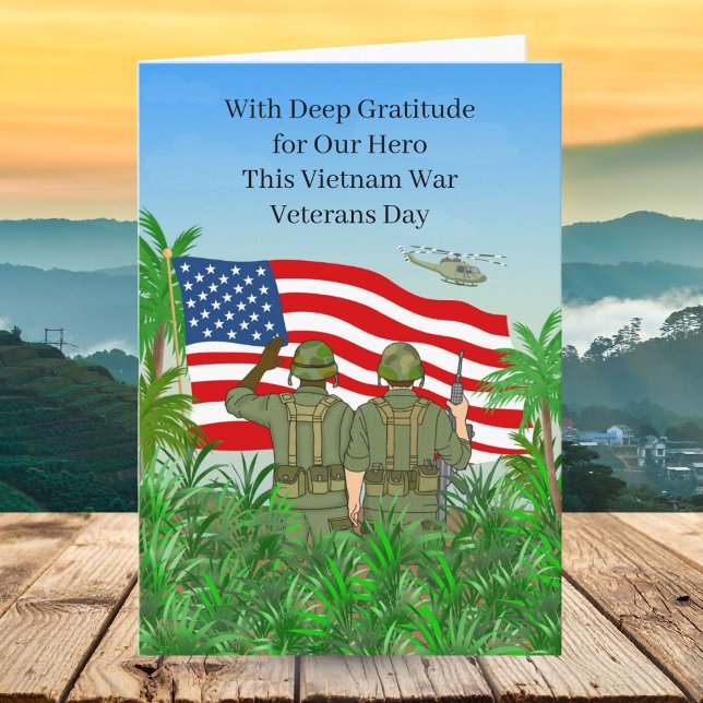 Cartão National Vietnam War Veterans Day Soldiers  (Criador carregado)