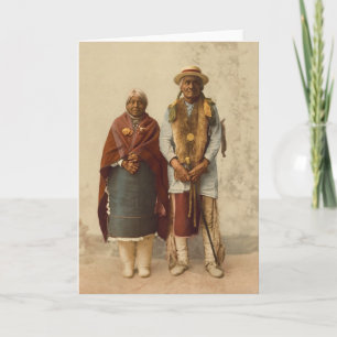 Cartão Native American Couple, 1899