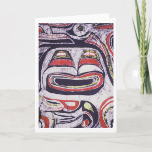 Cartão Native American Northwest Coast Inspired Design