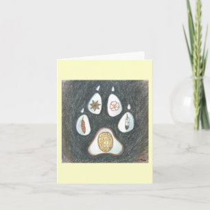 Cartão Native Wolftrack notecard