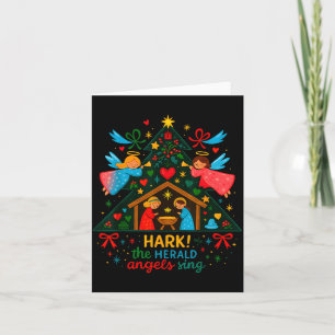 Cartão Natividade Hark Os Anjos Arautos Cantam Fofa Natal