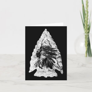 Cartão Nativo de caça ao relíquia-chefe indiana Caçador d