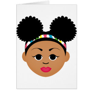 Cartão Natural mim coleção (menina do sopro do Afro)