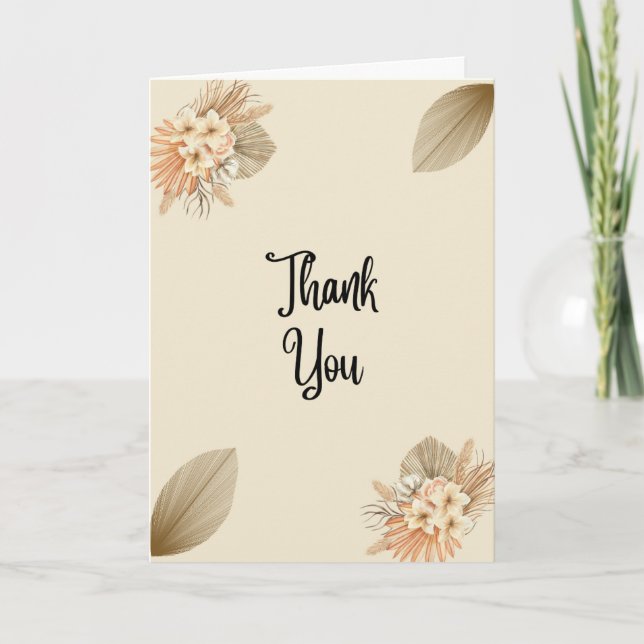 Cartão Natural Thank You Card (Frente)