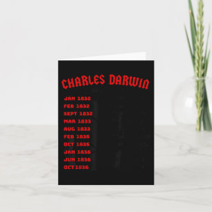 Cartão Naturalista Charles Darwin Beagle Meme Tour Earth 