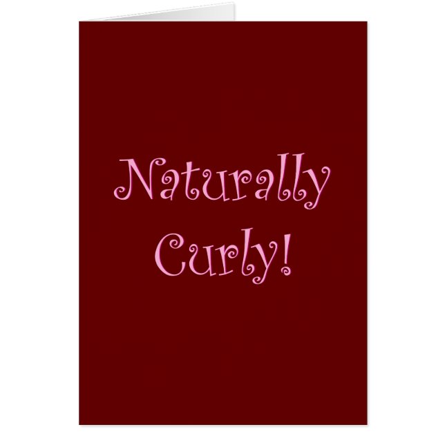 Cartão Naturalmente Cabelo Curly (Frente)