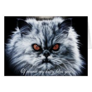 Cartão "Naturalmente meu gatinho gosta de você…."