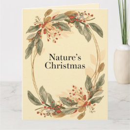 Cartão Nature’s Christmas – Minimal Botanical Holiday