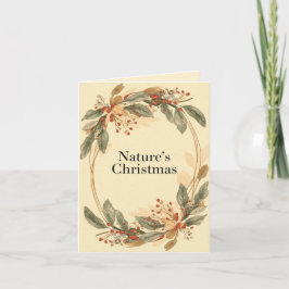 Cartão Nature’s Christmas – Minimal Botanical Holiday