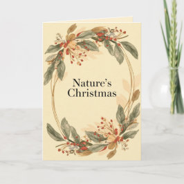 Cartão Nature’s Christmas – Minimal Botanical Holiday