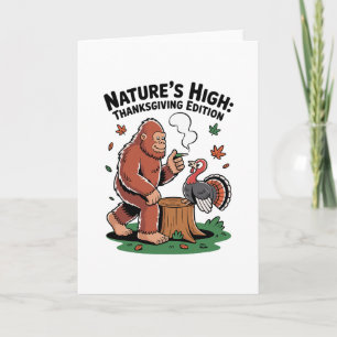 Cartão Natures High Dia de Ação de Graças Sasquatch Peru