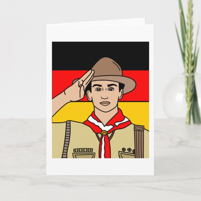 Cartão Natureza de sobrevivência dos escoteiros (Frente)