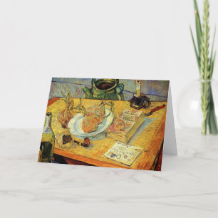 Cartão Natureza Morta com Quadro de Desenho por Vincent v