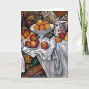 Cartão Natureza Morta Laranjas - Pintura de Paul Cezanne 