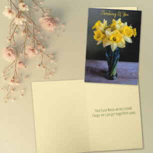 Cartão Natureza-morta personalizada e vibrante de Narciso