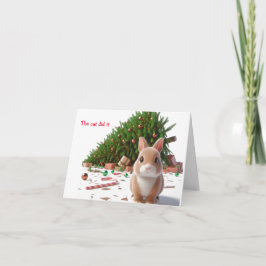 Cartão Naughn Bunny Christmas