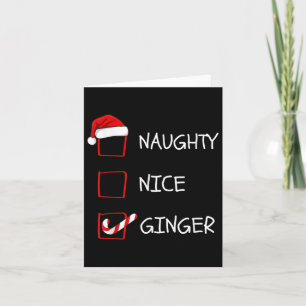 Cartão Naughn Nice Ginger Christmas Family