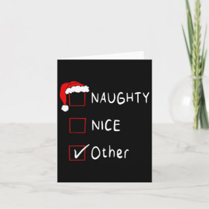 Cartão Naught Nice List Outros Homens Engraçados Xmas Mul