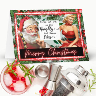Cartão Naughty Christmas Card - Funny - Retro Husband