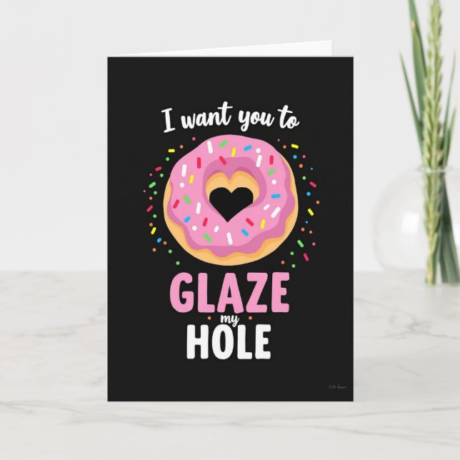 Cartão Naughty Donut Glaze Funny Card (Frente)