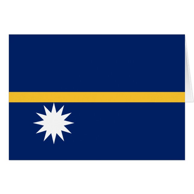 Cartão Nauru Flag (Frente Horizontal)
