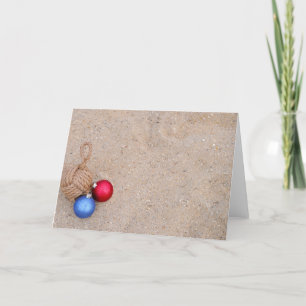 Cartão náutico de dia na praia