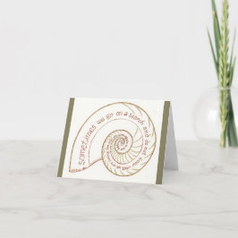 Cartão Nautilus Notecard com citações relaxado de Robert