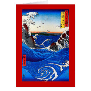 Cartão Navaro Rapids, Hiroshige Belas Artes Japonesas