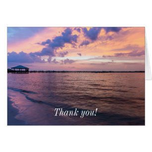 Cartão Navarre Beach Magic Hour Sunset Thank You Card