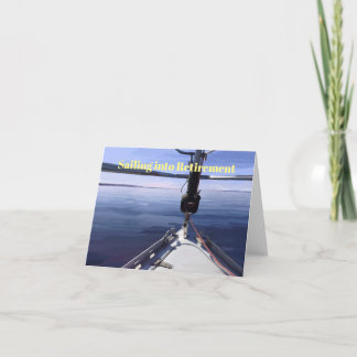 Cartão "Navegando barco de vela na aposentadoria"
